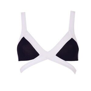 Agent Provocateur Mazzy Black & White Bikini Top  Size: 2 / US: 4 NWT